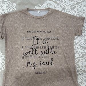It Is Well With My Soul Graphic Tee - Taupe